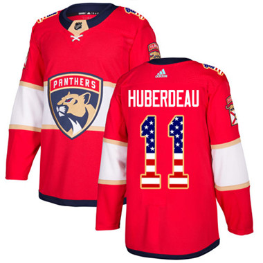 Adidas Florida Panthers #11 Jonathan Huberdeau Red Home Authentic USA Flag Stitched Youth NHL Jersey