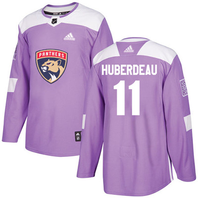 Adidas Florida Panthers #11 Jonathan Huberdeau Purple Authentic Fights Cancer Stitched Youth NHL Jersey