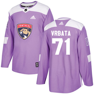 Adidas Florida Panthers #71 Radim Vrbata Purple Authentic Fights Cancer Stitched Youth NHL Jersey
