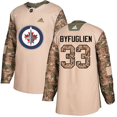 Adidas Winnipeg Jets #33 Dustin Byfuglien Camo Authentic 2017 Veterans Day Stitched Youth NHL Jersey