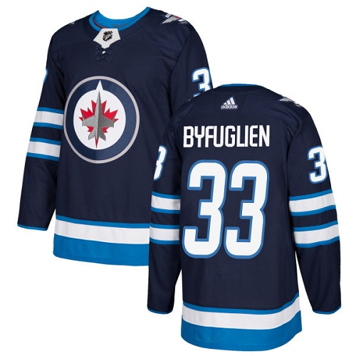 Adidas Winnipeg Jets #33 Dustin Byfuglien Navy Blue Home Authentic Stitched Youth NHL Jersey