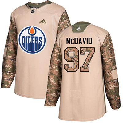 Adidas Edmonton Oilers #97 Connor McDavid Camo Authentic 2017 Veterans Day Stitched Youth NHL Jersey