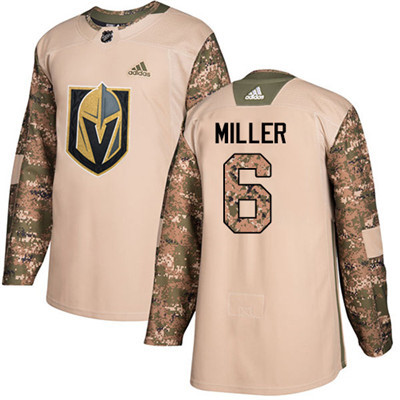 Adidas Vegas Golden Knights #6 Colin Miller Camo Authentic 2017 Veterans Day Stitched Youth NHL Jersey