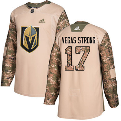 Adidas Vegas Golden Knights #17 Vegas Strong Camo Authentic 2017 Veterans Day Stitched Youth NHL Jersey