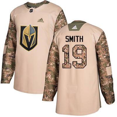 Adidas Vegas Golden Knights #19 Reilly Smith Camo Authentic 2017 Veterans Day Stitched Youth NHL Jersey