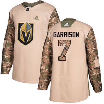 Adidas Vegas Golden Knights #7 Jason Garrison Camo Authentic 2017 Veterans Day Stitched Youth NHL Jersey