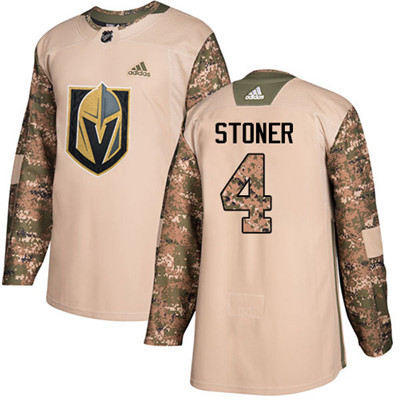 Adidas Vegas Golden Knights #4 Clayton Stoner Camo Authentic 2017 Veterans Day Stitched Youth NHL Jersey