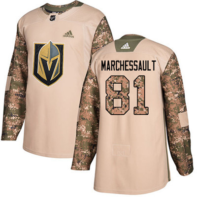 Adidas Vegas Golden Knights #81 Jonathan Marchessault Camo Authentic 2017 Veterans Day Stitched Youth NHL Jersey