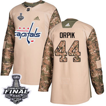 Adidas Capitals #44 Brooks Orpik Camo Authentic 2017 Veterans Day 2018 Stanley Cup Final Stitched NHL Jersey