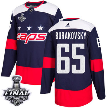 Adidas Capitals #65 Andre Burakovsky Navy Authentic 2018 Stadium Series Stanley Cup Final Stitched NHL Jersey