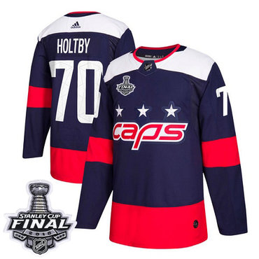 Adidas Capitals #70 Braden Holtby Navy Authentic 2018 Stadium Series Stanley Cup Final Stitched NHL Jersey