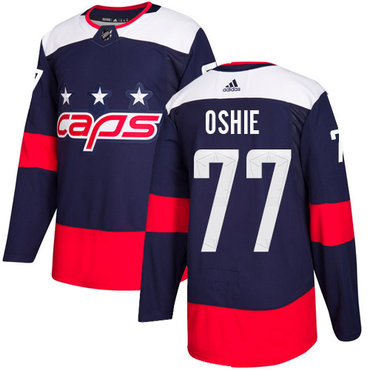 Adidas Washington Capitals #77 T.J. Oshie Navy Authentic 2018 Stadium Series Stitched Youth NHL Jersey