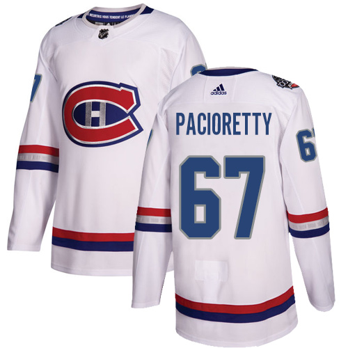 Adidas Montreal Canadiens #67 Max Pacioretty White Authentic 2017 100 Classic Stitched Youth NHL Jersey