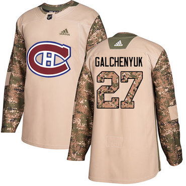Adidas Montreal Canadiens #27 Alex Galchenyuk Camo Authentic 2017 Veterans Day Stitched Youth NHL Jersey