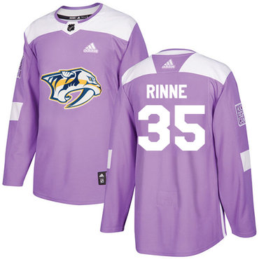 Adidas Nashville Predators #35 Pekka Rinne Purple Authentic Fights Cancer Stitched Youth NHL Jersey