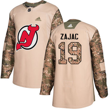 Adidas New Jersey Devils #19 Travis Zajac Camo Authentic 2017 Veterans Day Stitched Youth NHL Jersey