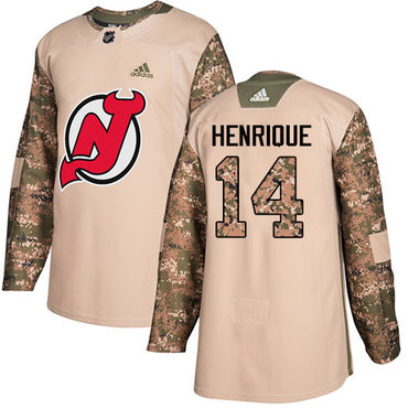 Adidas New Jersey Devils #14 Adam Henrique Camo Authentic 2017 Veterans Day Stitched Youth NHL Jersey
