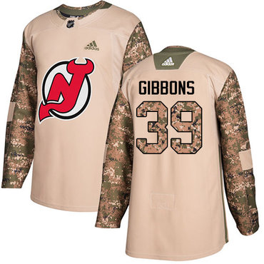 Adidas New Jersey Devils #39 Brian Gibbons Camo Authentic 2017 Veterans Day Stitched Youth NHL Jersey