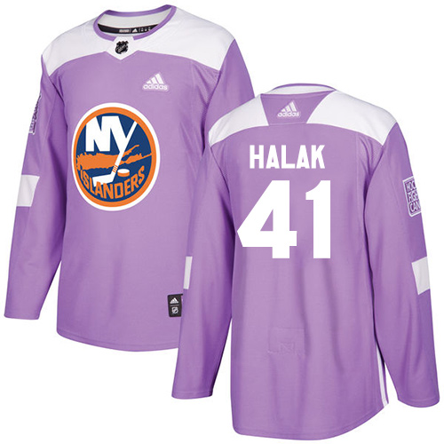 Adidas New York Islanders #41 Jaroslav Halak Purple Authentic Fights Cancer Stitched Youth NHL Jersey