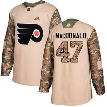 Adidas Philadelphia Flyers #47 Andrew MacDonald Camo Authentic 2017 Veterans Day Stitched Youth NHL Jersey