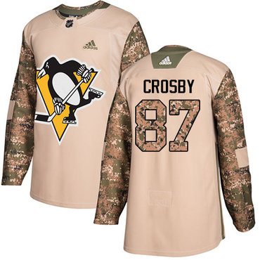 Adidas Pittsburgh Penguins #87 Sidney Crosby Camo Authentic 2017 Veterans Day Stitched Youth NHL Jersey
