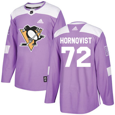 Adidas Pittsburgh Penguins #72 Patric Hornqvist Purple Authentic Fights Cancer Stitched Youth NHL Jersey