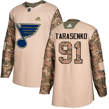 Adidas St. Louis Blues #91 Vladimir Tarasenko Camo Authentic 2017 Veterans Day Stitched Youth NHL Jersey