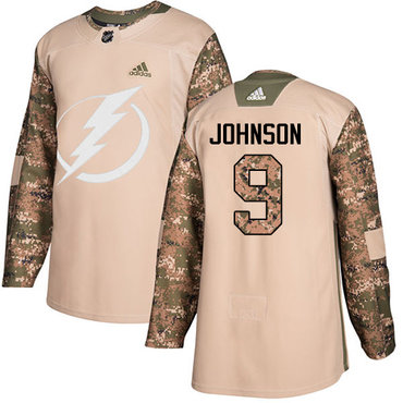 Adidas Tampa Bay Lightning #9 Tyler Johnson Camo Authentic 2017 Veterans Day Stitched Youth NHL Jersey