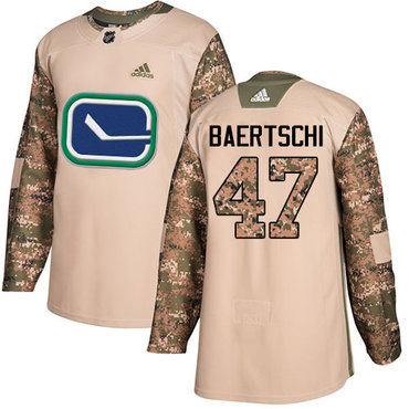 Adidas Vancouver Canucks #47 Sven Baertschi Camo Authentic 2017 Veterans Day Youth Stitched NHL Jersey