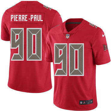 Nike Buccaneers #90 Jason Pierre-Paul Red Youth Stitched NFL Limited Rush Jersey