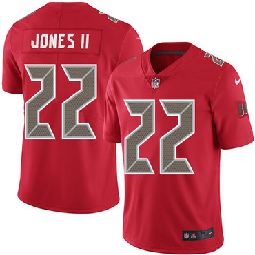 Nike Buccaneers #22 Ronald Jones II Red Youth Stitched NFL Limited Rush Jersey