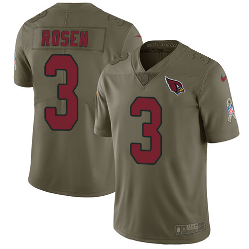 Nike Cardinals #3 Josh Rosen Olive Youth Stitched NFL Limited 2017 Salute to Service Jersey