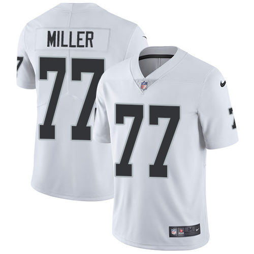Nike Raiders #77 Kolton Miller White Youth Stitched NFL Vapor Untouchable Limited Jersey