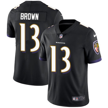 Nike Ravens #13 John Brown Black Alternate Youth Stitched NFL Vapor Untouchable Limited Jersey
