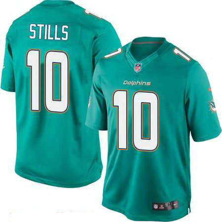 Men's Miami Dolphins #10 Kenny Stills Green Team Color Stitched NFL Nike Game Jersey