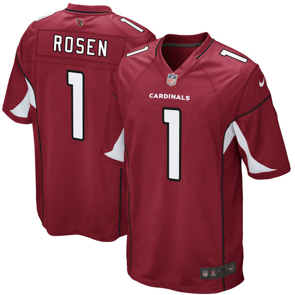 Nike Arizona Cardinals #1 Josh Rosen Red 2018 NFL Draft Pick Elite Jersey