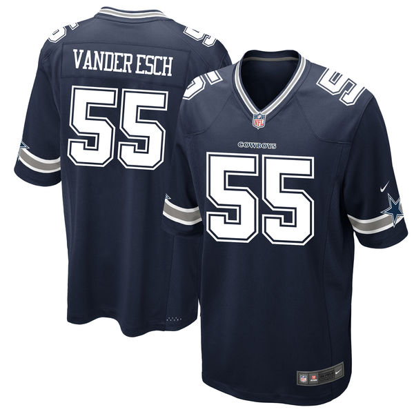 Nike Dallas Cowboys #55 Leighton Vander Esch Navy 2018 NFL Draft Pick Elite Jersey