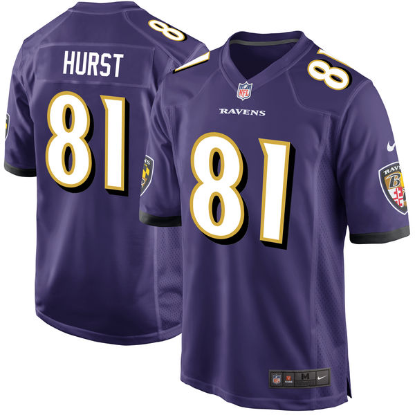 Nike Baltimore Ravens #81 Hayden Hurst Orange 2018 NFL Draft Pick Elite Jersey