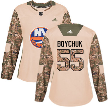 Adidas New York Islanders #55 Johnny Boychuk Camo Authentic 2017 Veterans Day Women's Stitched NHL Jersey
