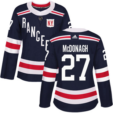 Adidas New York Rangers #27 Ryan McDonagh Navy Blue Authentic 2018 Winter Classic Women's Stitched NHL Jersey