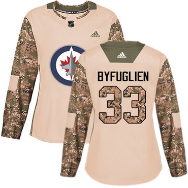 Adidas Winnipeg Jets #33 Dustin Byfuglien Camo Authentic 2017 Veterans Day Women's Stitched NHL Jersey