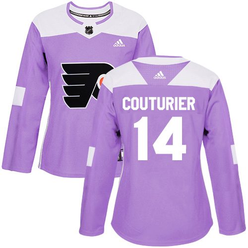 Adidas Philadelphia Flyers #14 Sean Couturier Purple Authentic Fights Cancer Women's Stitched NHL Jersey