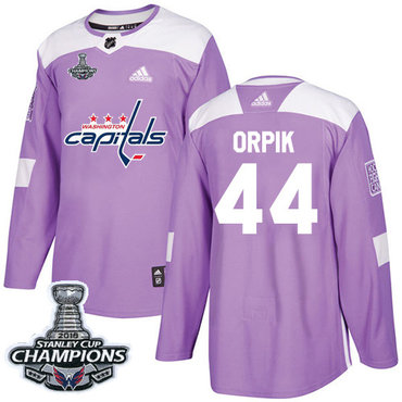 Adidas Washington Capitals #44 Brooks Orpik Purple Authentic Fights Cancer Stanley Cup Final Champions Stitched NHL Jersey