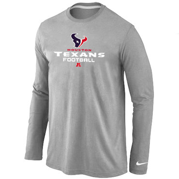 Nike Houston Texans Critical Victory Long Sleeve T-Shirt Grey