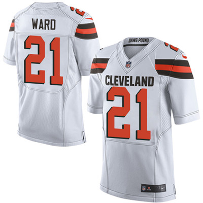 Nike Cleveland Browns #21 Denzel Ward White Men's Stitched NFL Elite Jersey
