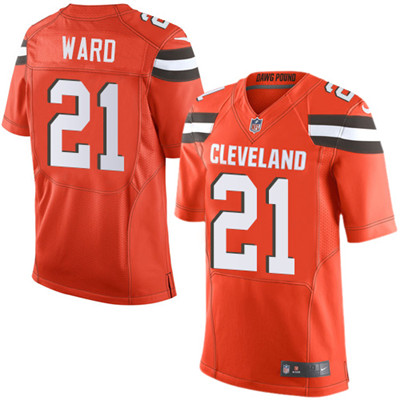 Nike Cleveland Browns #21 Denzel Ward Orange Alternate Men's Stitched NFL Elite Jersey