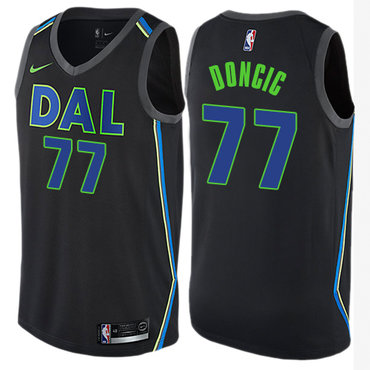 Nike Dallas Mavericks #77 Luka Doncic Black NBA Swingman City Edition Jersey