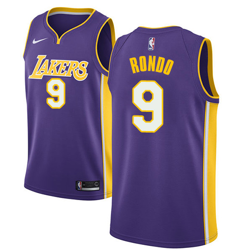 Women's Nike Los Angeles Lakers #9 Rajon Rondo Purple NBA Swingman Statement Edition Jersey