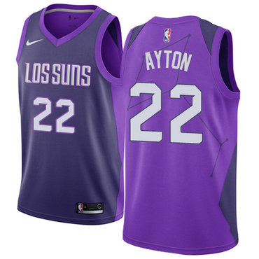 Women's Nike Phoenix Suns #22 Deandre Ayton Purple NBA Swingman City Edition Jersey