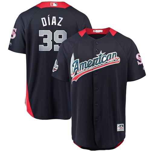 Mariners #39 Edwin Diaz Navy Blue 2018 All-Star American League Stitched Baseball Jersey